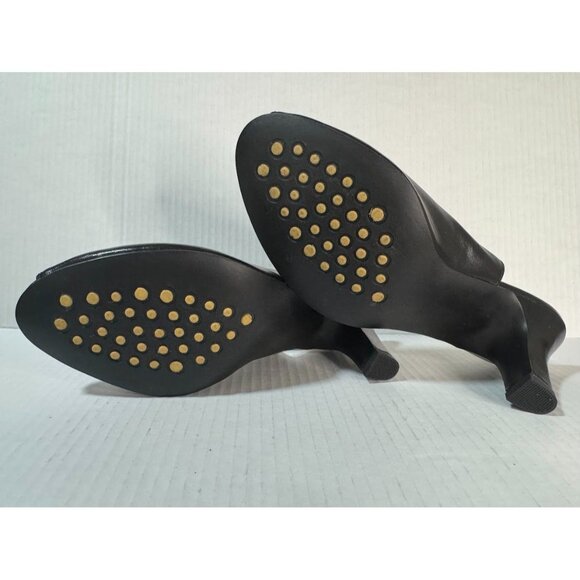 NWT Ladies Sling Back Black Peep Toe Pumps, Size 9WW - Picture 3 of 4